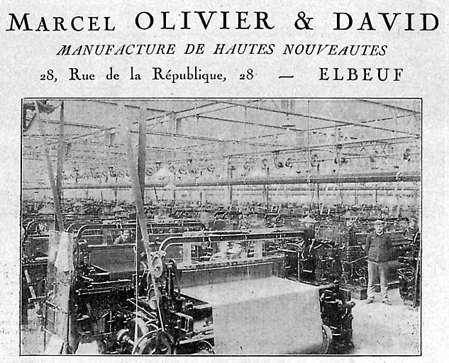 photo pour filature, tissage et usine d'apprÃªt des Ã©toffes de laine Marcel Olivier-David